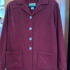 Pendleton Red and Black Plaid Coat